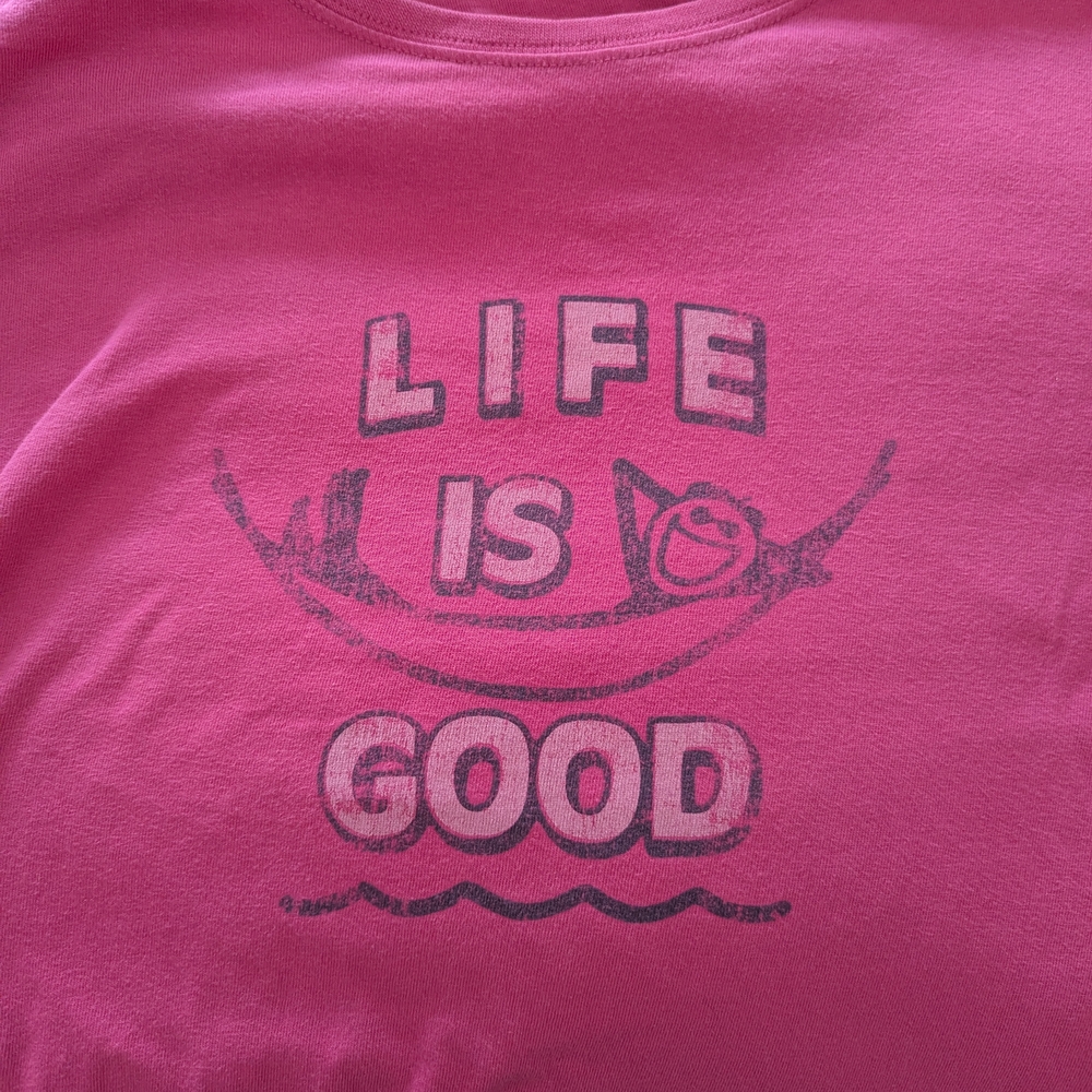 Life is Good Ladies Pink Graphic Tee
